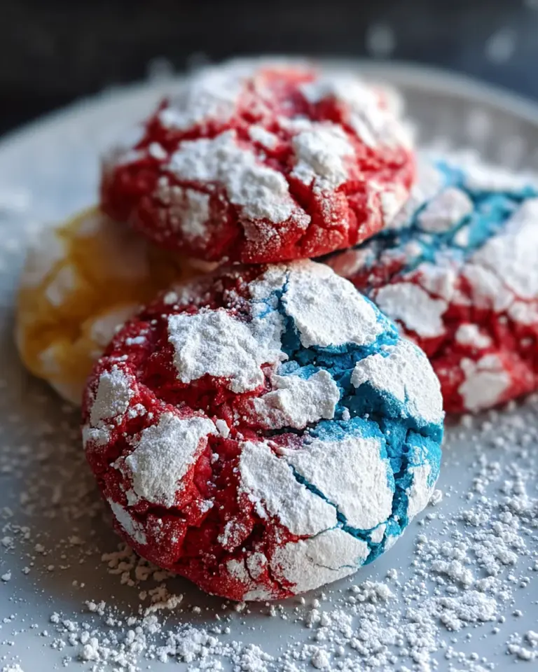 4th of July Crinkle Cookies