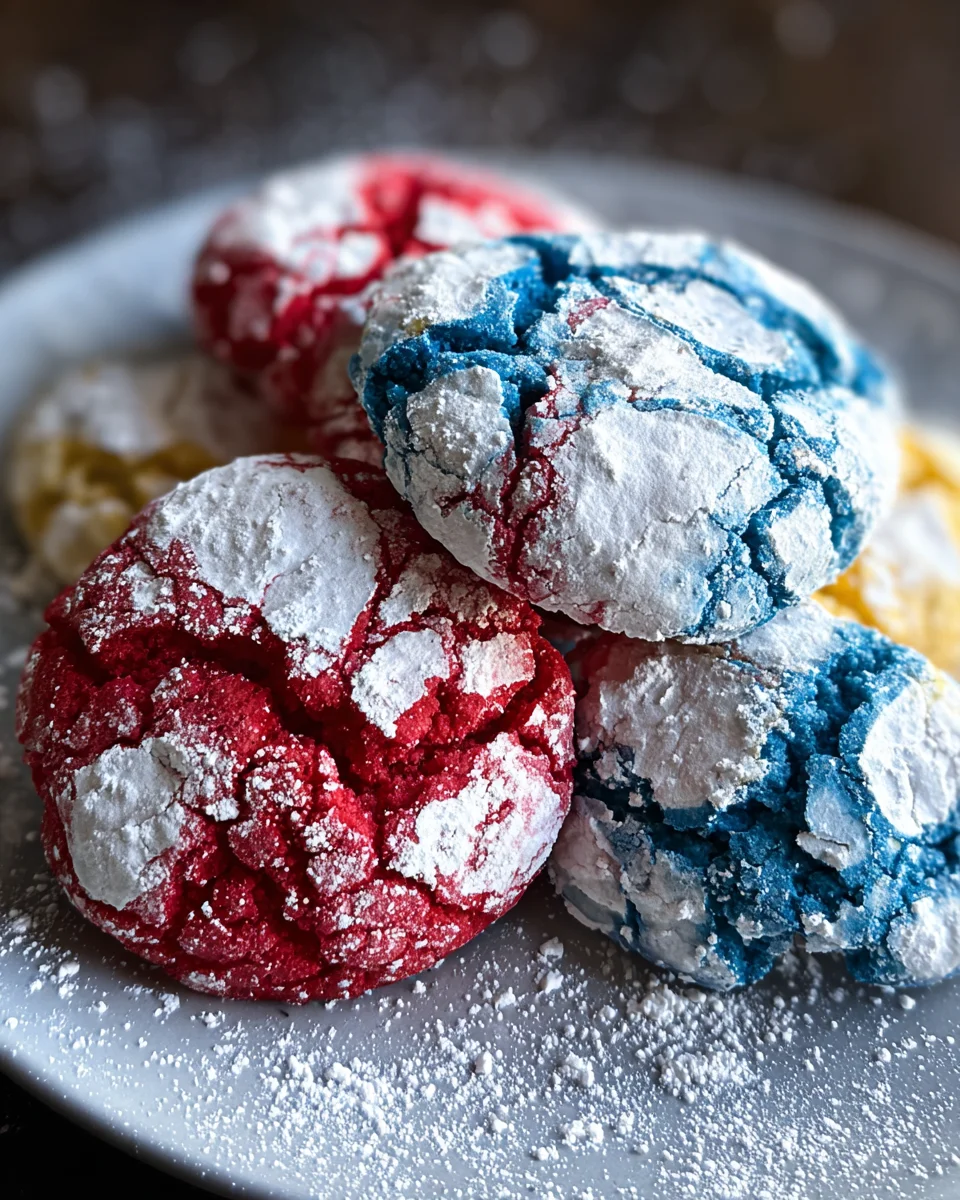 4th of July Crinkle Cookies 4th