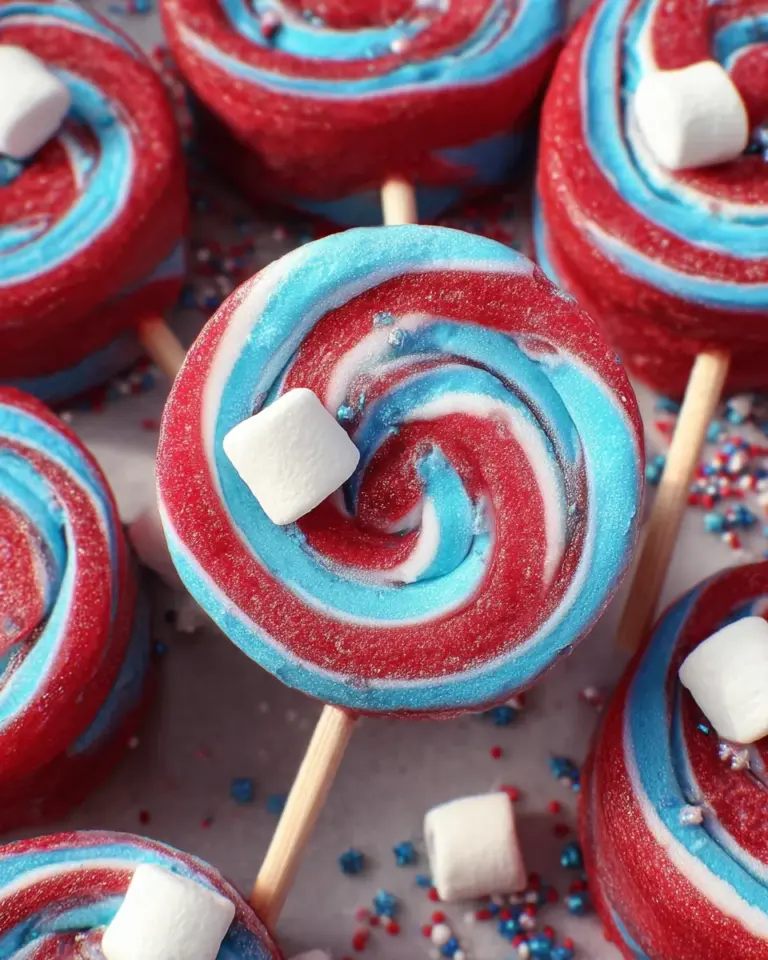 4th of July Marshmallow Pinwheels