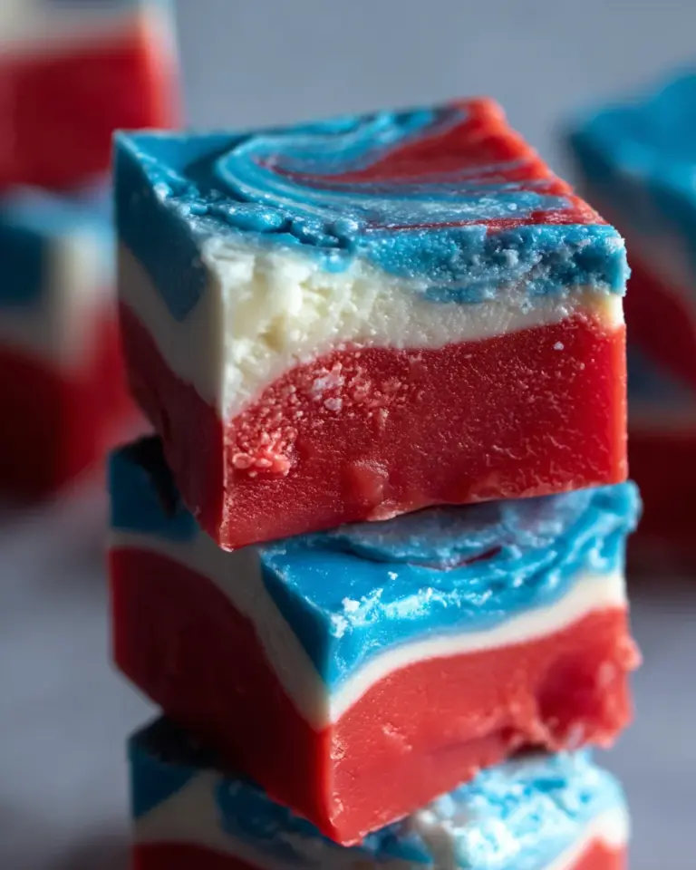 4th of July Tie Dyed Fudge