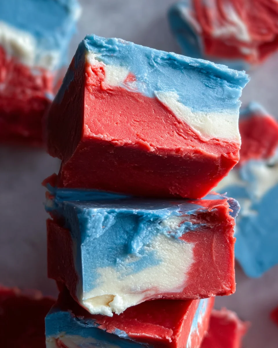 4th of July Tie Dyed Fudge 4th