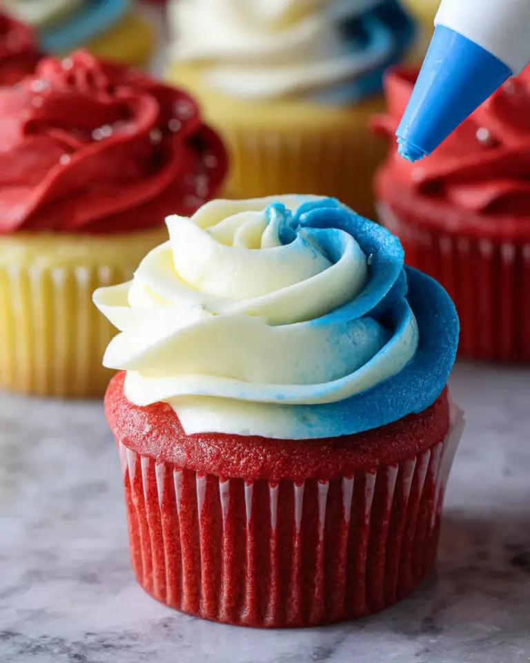 American Flag Cup Cake
