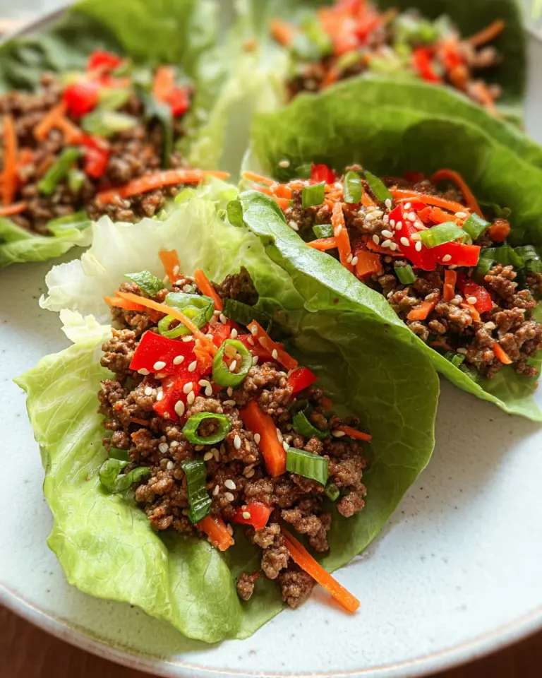 Asian Style Ground Beef Lettuce Wraps