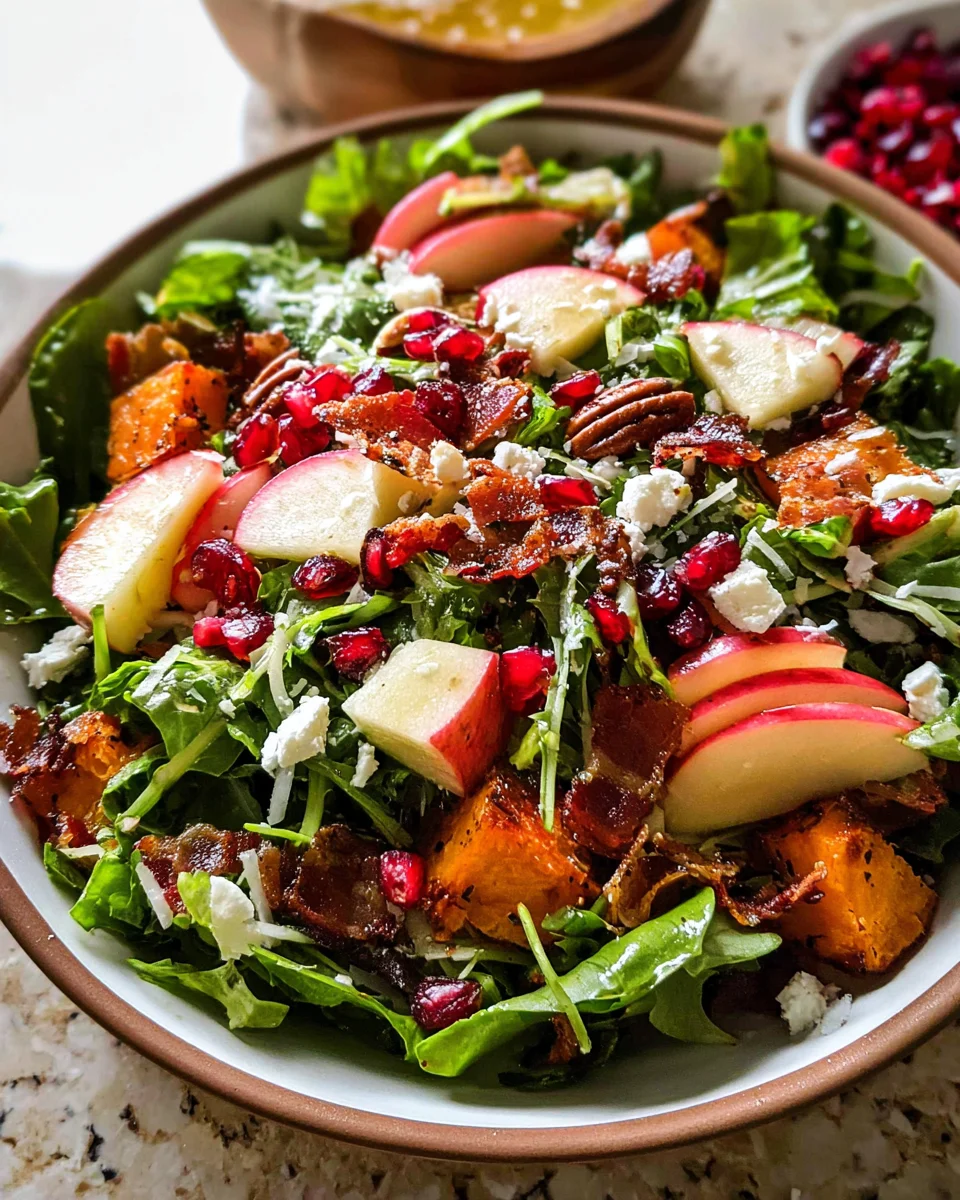 Autumn Salad with Apple Cider Vinaigrette Autumn