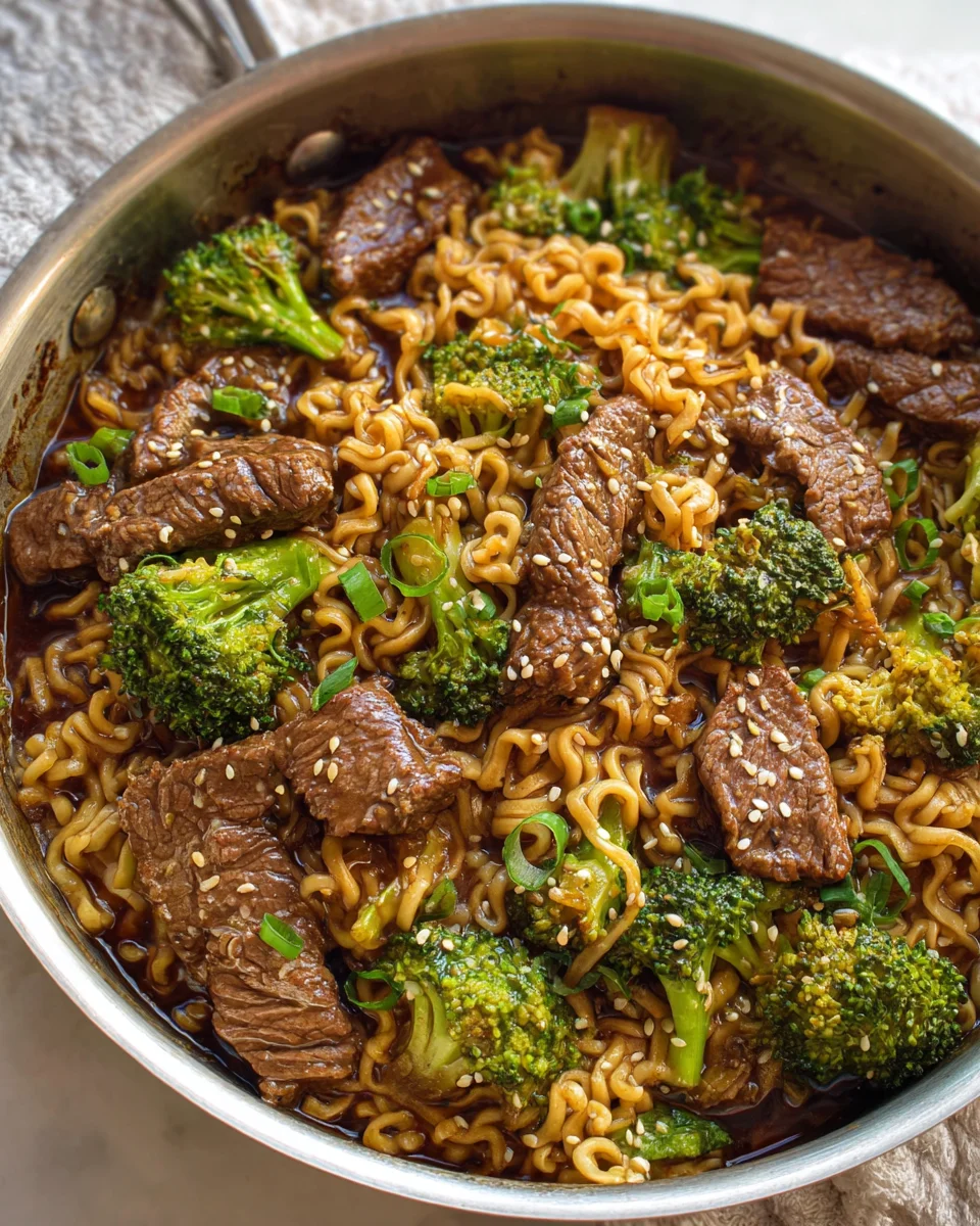 Beef and Broccoli Ramen Stir Fry Beef