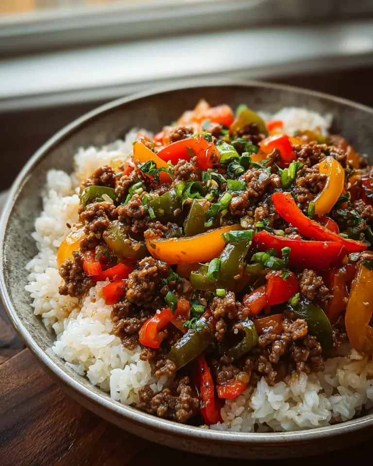 Beef and Pepper Rice Bowl