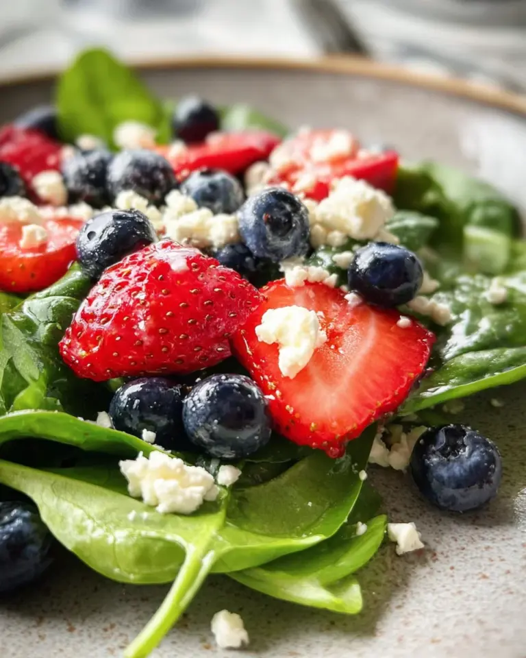 Berry, Feta and Spinach Salad