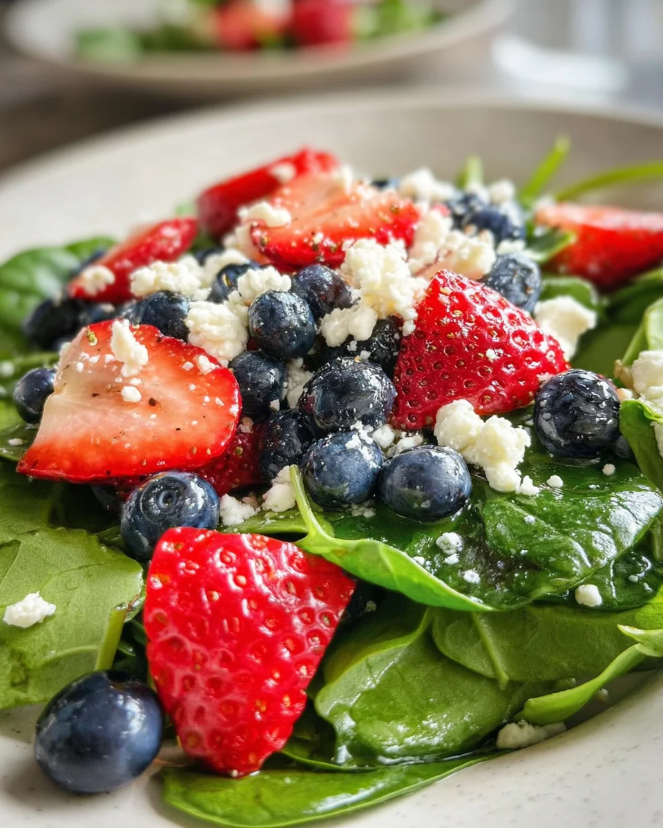 Berry, Feta and Spinach Salad Berry,