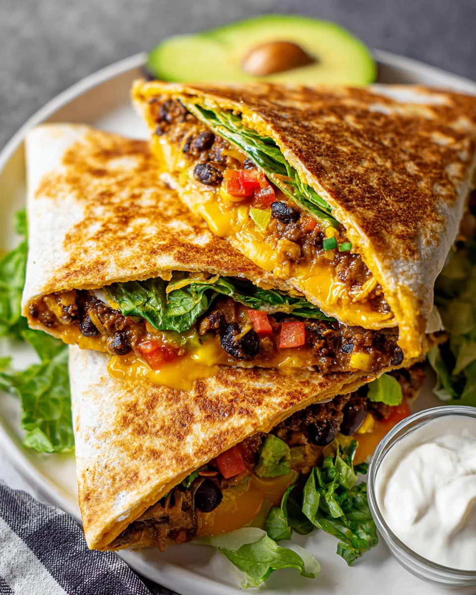Black Bean Crunch Wrap Black
