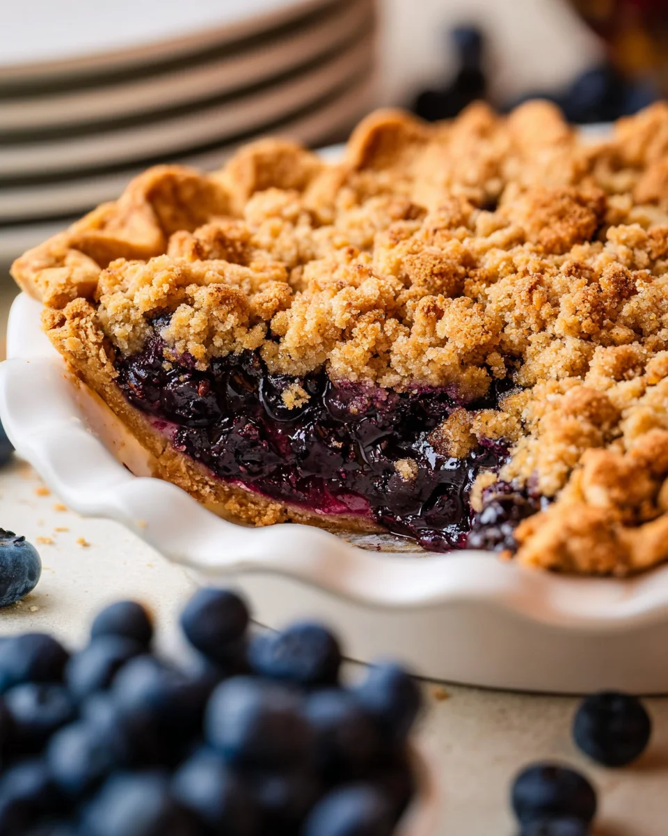 Blueberry Crumble Pie Blueberry