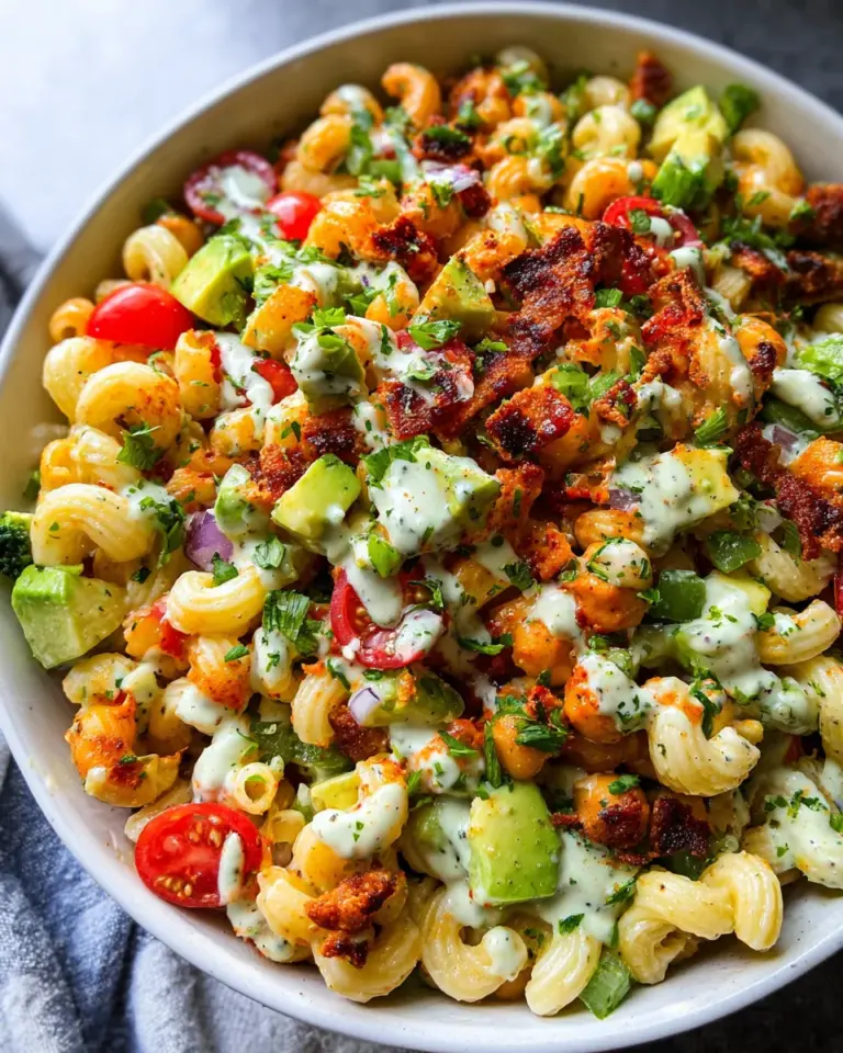Buffalo Chickpea Pasta Salad