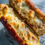 Cheesy Chicken Garlic Bread Sandwich Cheesy Chicken Garlic Bread Sandwich