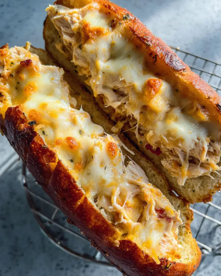 Cheesy Chicken Garlic Bread Sandwich