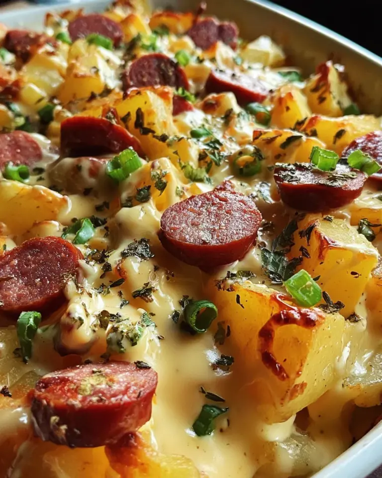 Cheesy Ranch Potatoes and Smoked Sausage