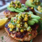 Chicken Burgers With Avocado Corn Salsa Chicken Burgers With Avocado Corn Salsa