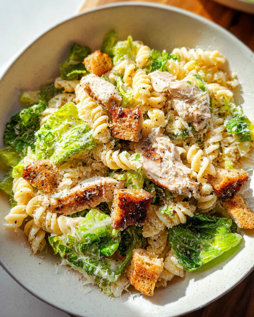Chicken Caesar Pasta Salad Chicken