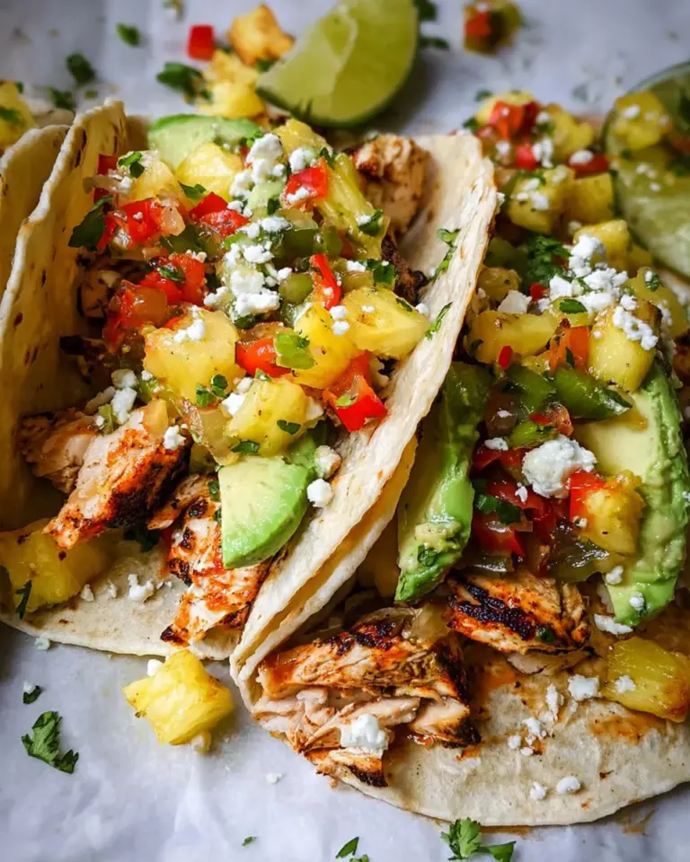 Chipotle Pineapple Chicken Tacos