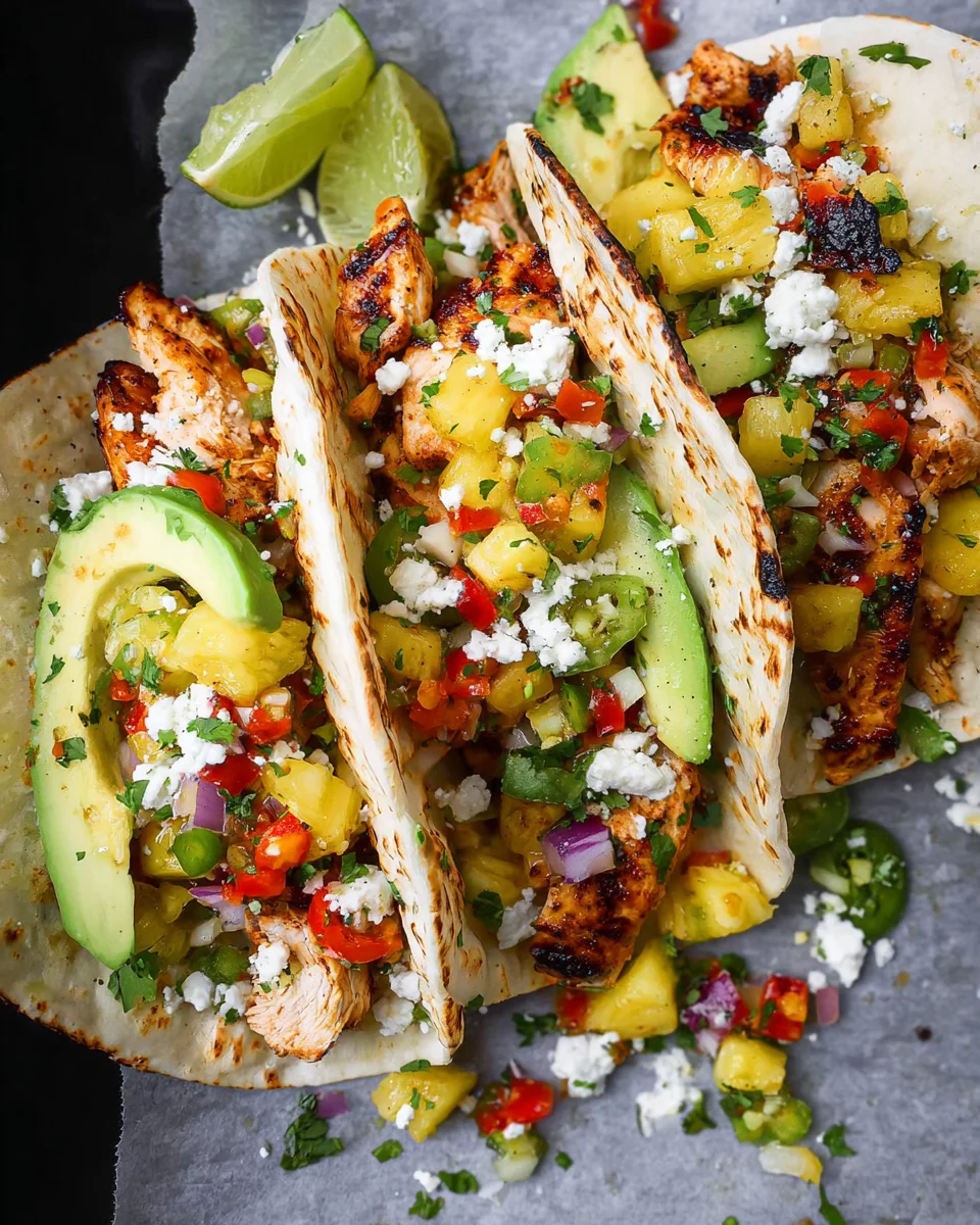 Chipotle Pineapple Chicken Tacos Chipotle