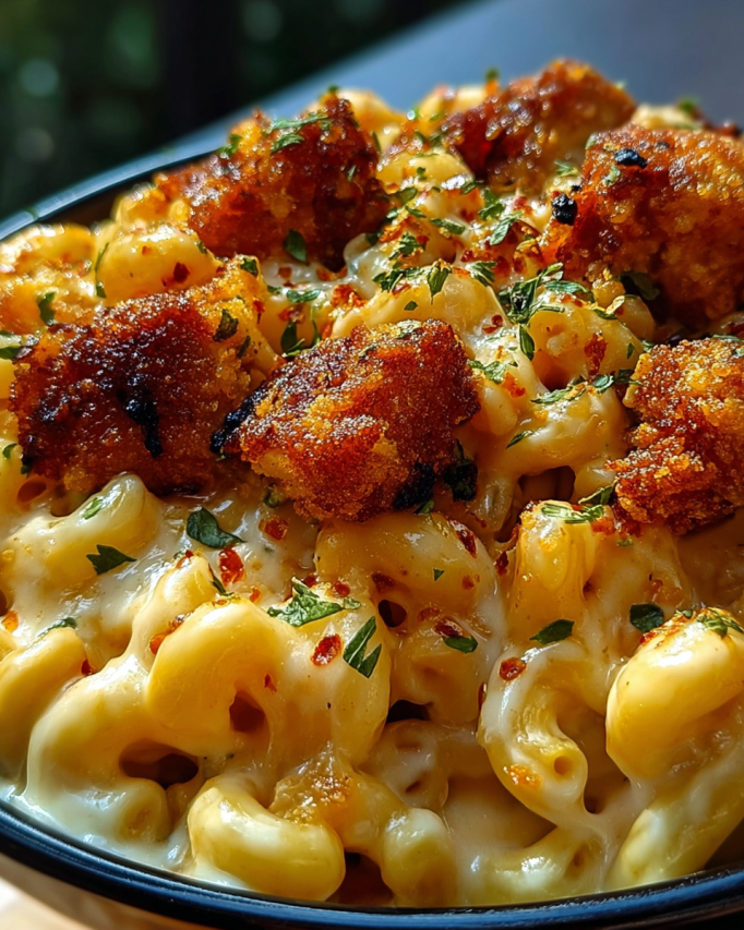 Creamy Honey Pepper Chicken Mac and Cheese Delight