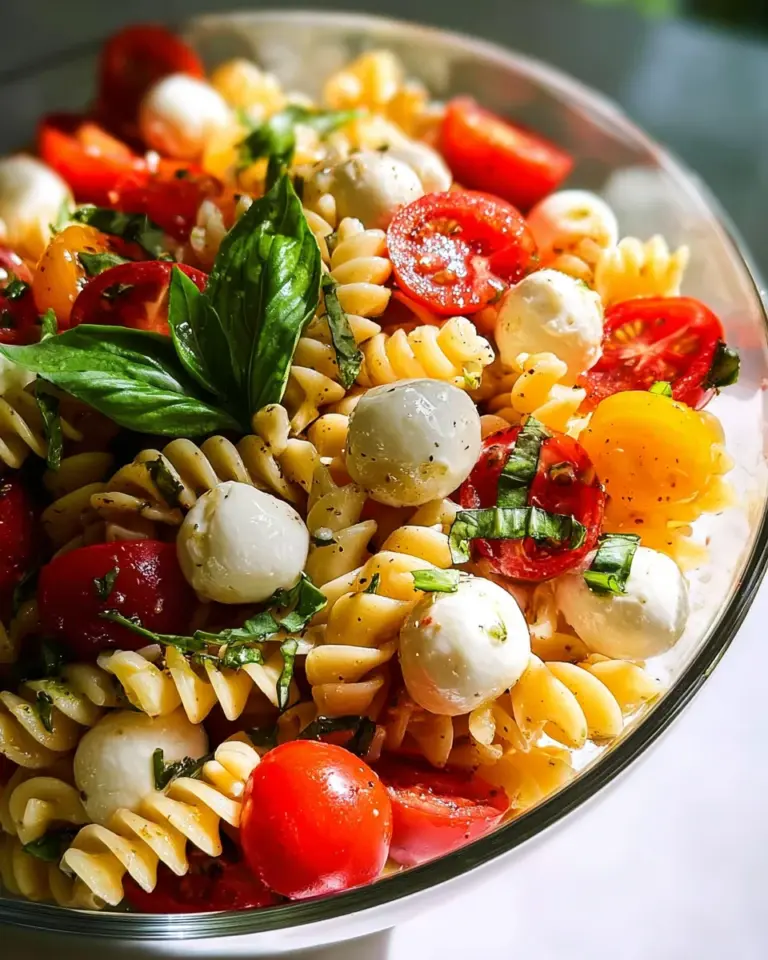 Creamy Caprese Pasta Salad