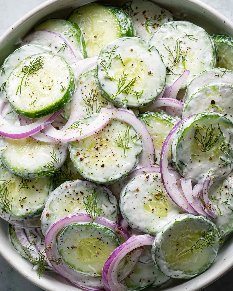 Creamy Cucumber Salad Creamy