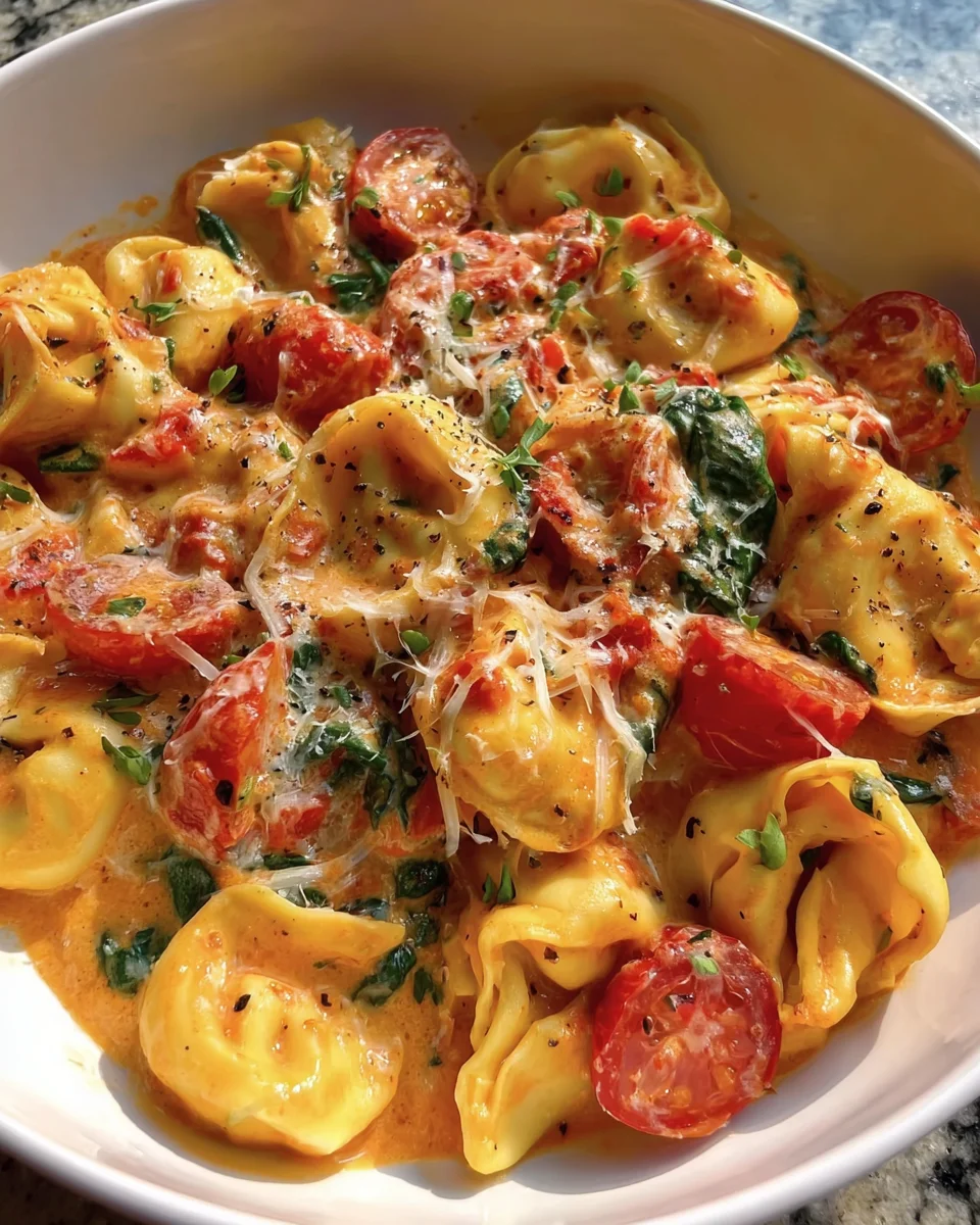 Creamy Tortellini with Tomatoes Creamy