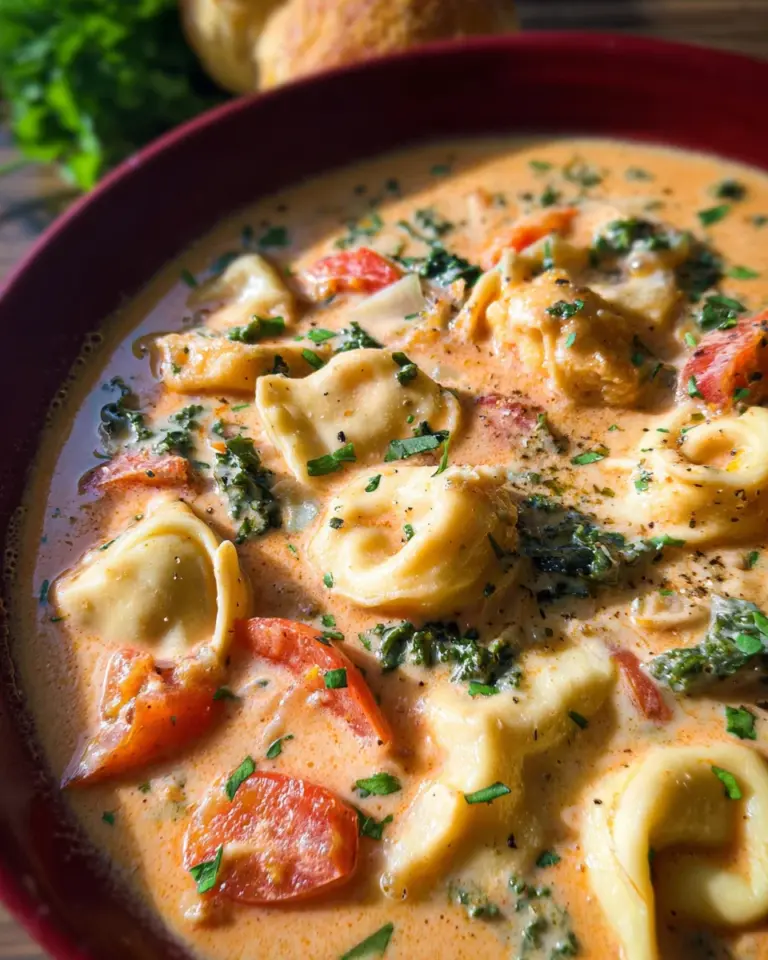 Creamy Tuscan Tortellini Soup
