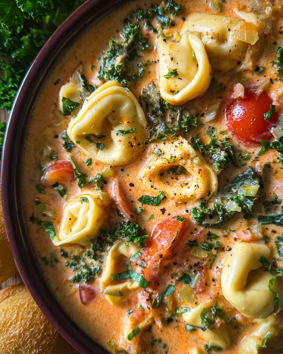 Creamy Tuscan Tortellini Soup Creamy