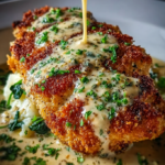 Crispy Parmesan Chicken with a Rich Garlic Sauce Crispy Parmesan Chicken with a Rich Garlic Sauce
