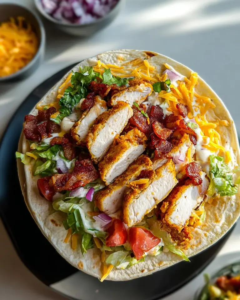 Crispy Chicken Bacon Ranch Wrap