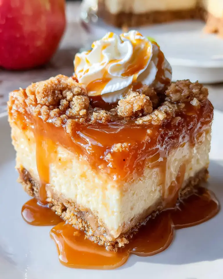 Easy Caramel Apple Cheesecake Bars