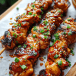 Easy Grilled Asian Chicken Skewers with Honey Garlic Sauce Easy Grilled Asian Chicken Skewers with Honey Garlic Sauce