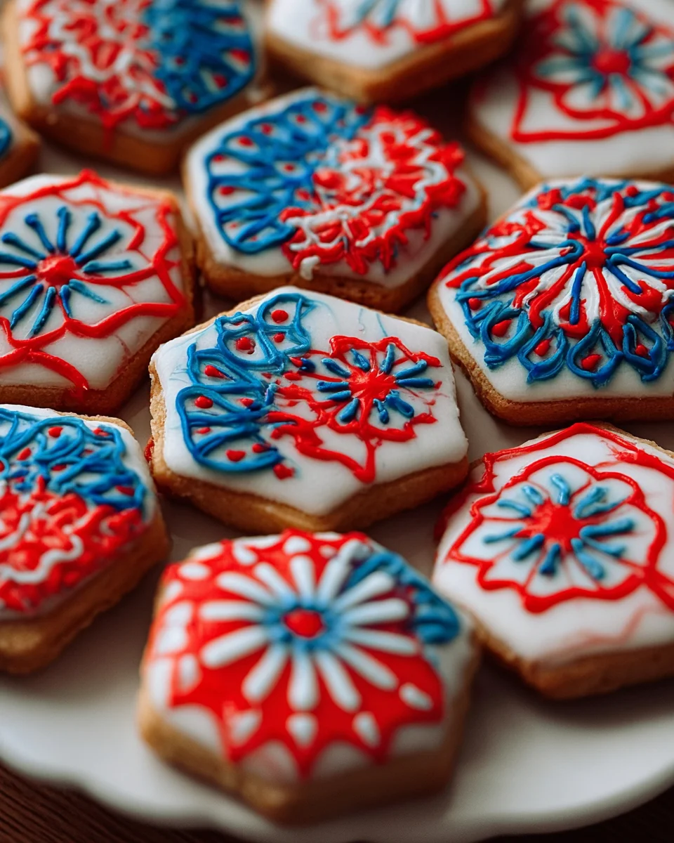 Fireworks Sugar Cookie Cake Fireworks