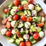 Fresh Cucumber Caprese Salad Fresh Cucumber Caprese Salad