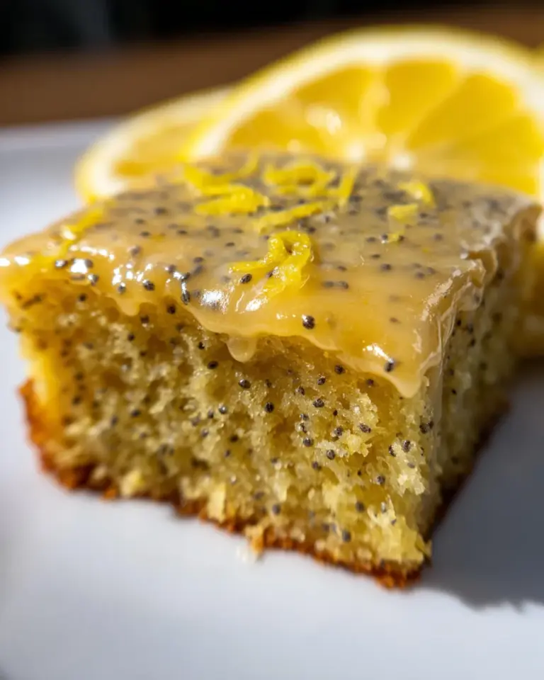 Glazed Lemon Poppy Seed Bars