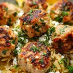Greek Chicken Meatballs with Lemon Orzo Greek Chicken Meatballs with Lemon Orzo