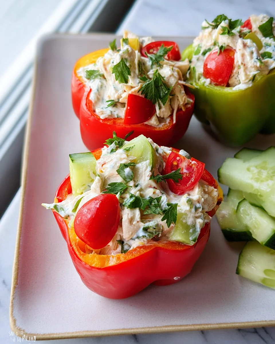 Greek Yogurt Chicken Salad Stuffed Peppers Greek