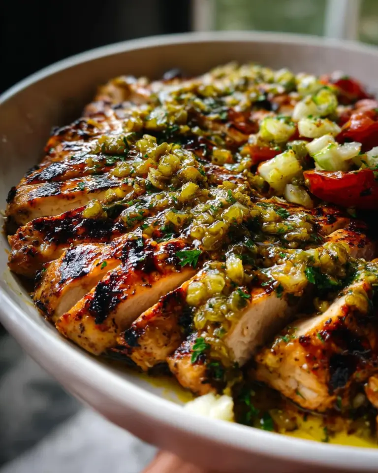 Grilled Chicken with Pepperoncini Garlic Butter