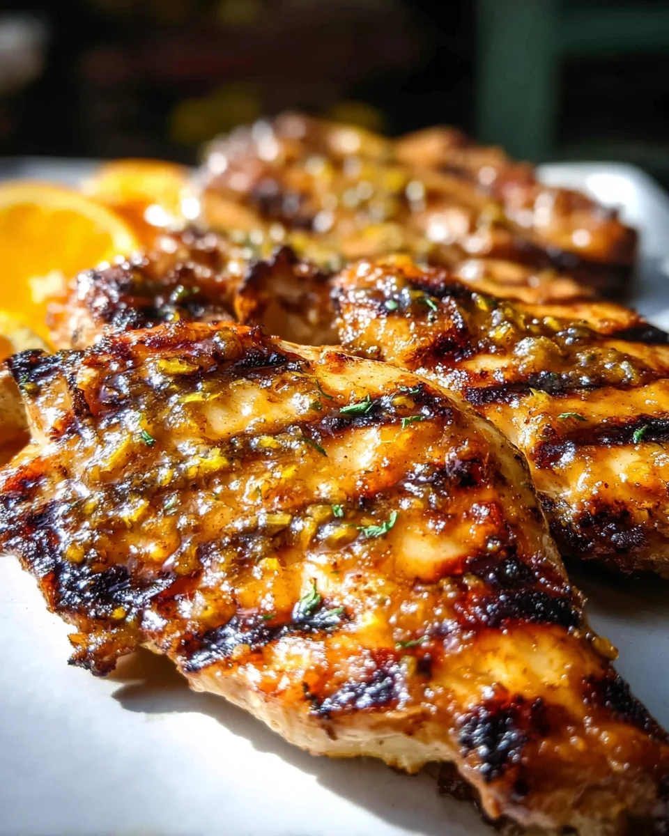 Grilled Citrus Chicken With Glaze Grilled