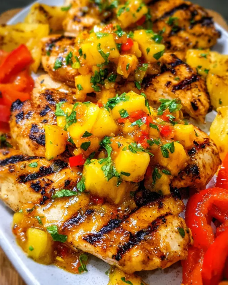 Grilled Mango Pineapple Chicken