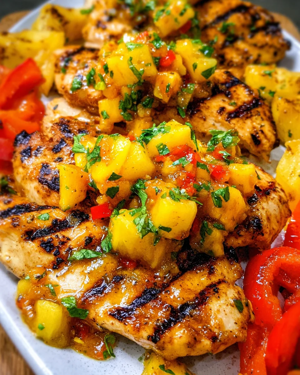 Grilled Mango Pineapple Chicken Grilled Mango Pineapple Chicken
