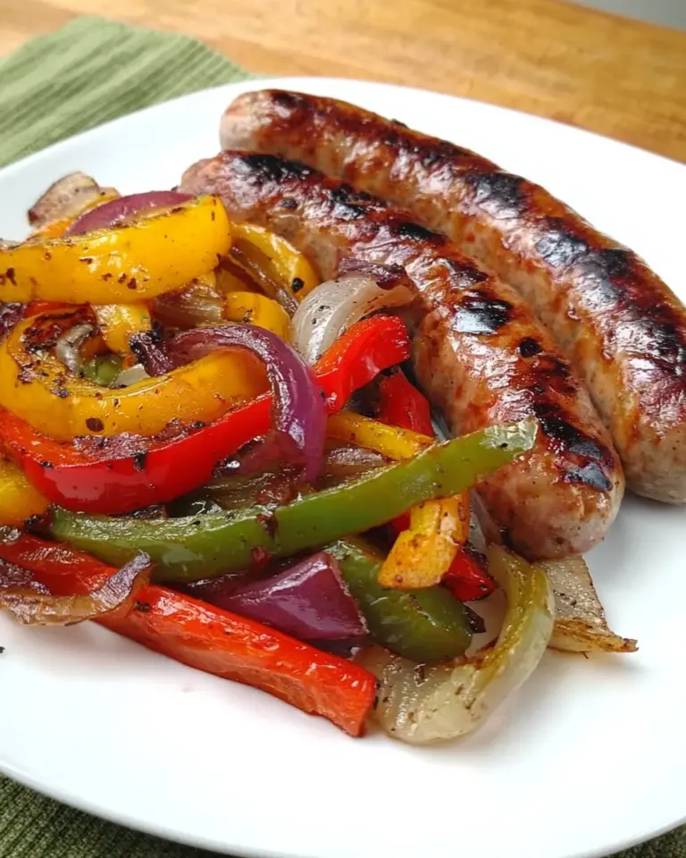 Grilled Sausage with Peppers and Onions