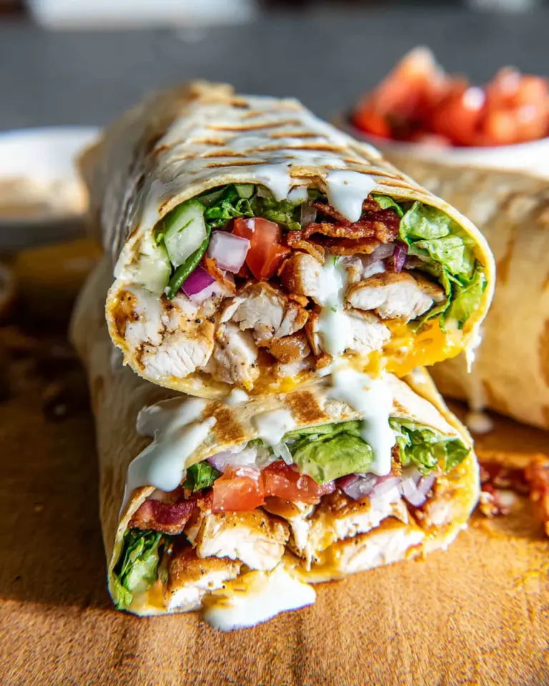 Healthy Grilled Chicken Ranch Wraps