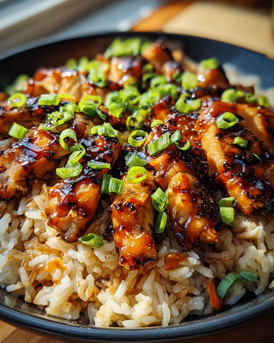 Honey BBQ Chicken Rice Honey