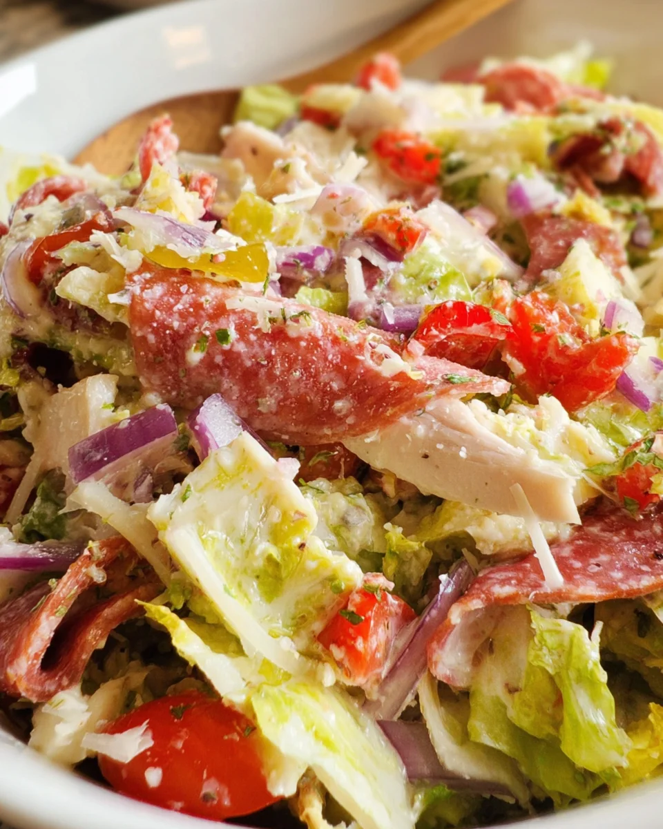 Italian Grinder Salad (Chopped Sub Salad) Italian