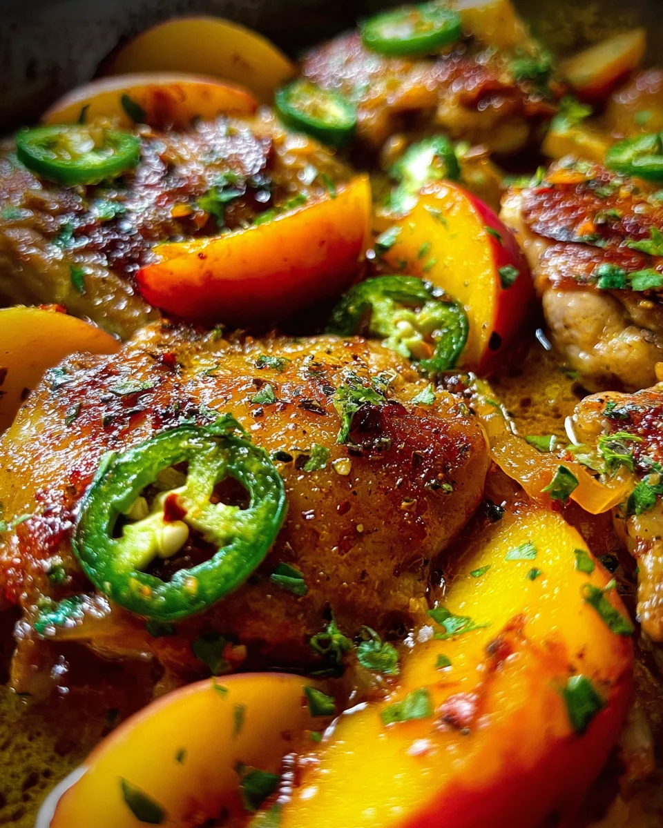 Jalapeno Peach Skillet Chicken Jalapeno