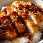 Japanese Katsu Bowls with Tonkatsu Sauce Japanese Katsu Bowls with Tonkatsu Sauce