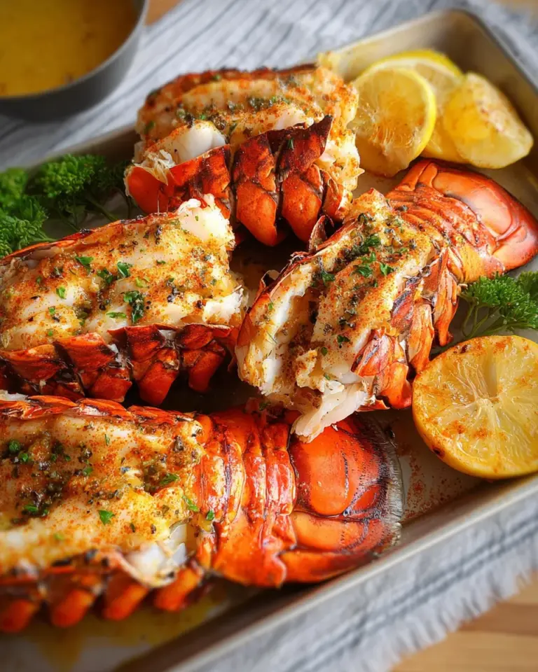Lemon Butter Grilled Lobster Tails