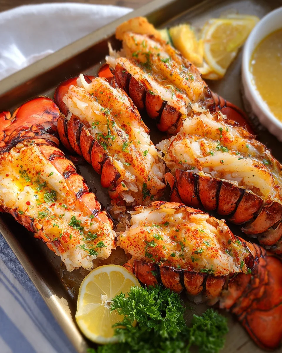 Lemon Butter Grilled Lobster Tails Lemon