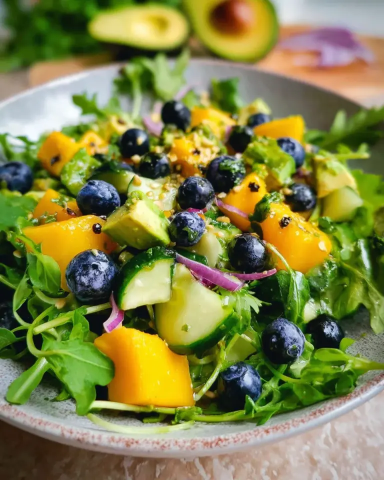 Mango Cucumber Salad with Blueberry and Avocado